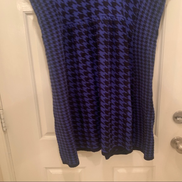 Lane Bryant Blue and Black Plaid Sweater Dress - Picture 3 of 5